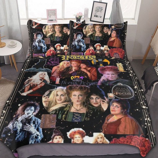Hocus Pocus 3 Pieces Quilt Cover Set Soft Bedding Set 1 Duvet Cover + 2 Pillow Shams Home Bed Cover