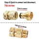 thumbnail image 3 of Conector para manguera de jardín HQMPC de latón macizo de 3/4" - 3 juegos, 3 of 8