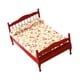 thumbnail image 5 of Modelo De Cama Doble De Casa De Muñecas 1:12, Juego De Simulación, Modelo De Cama De Madera Para Decoración De Habitación, Rojo, 5 of 5