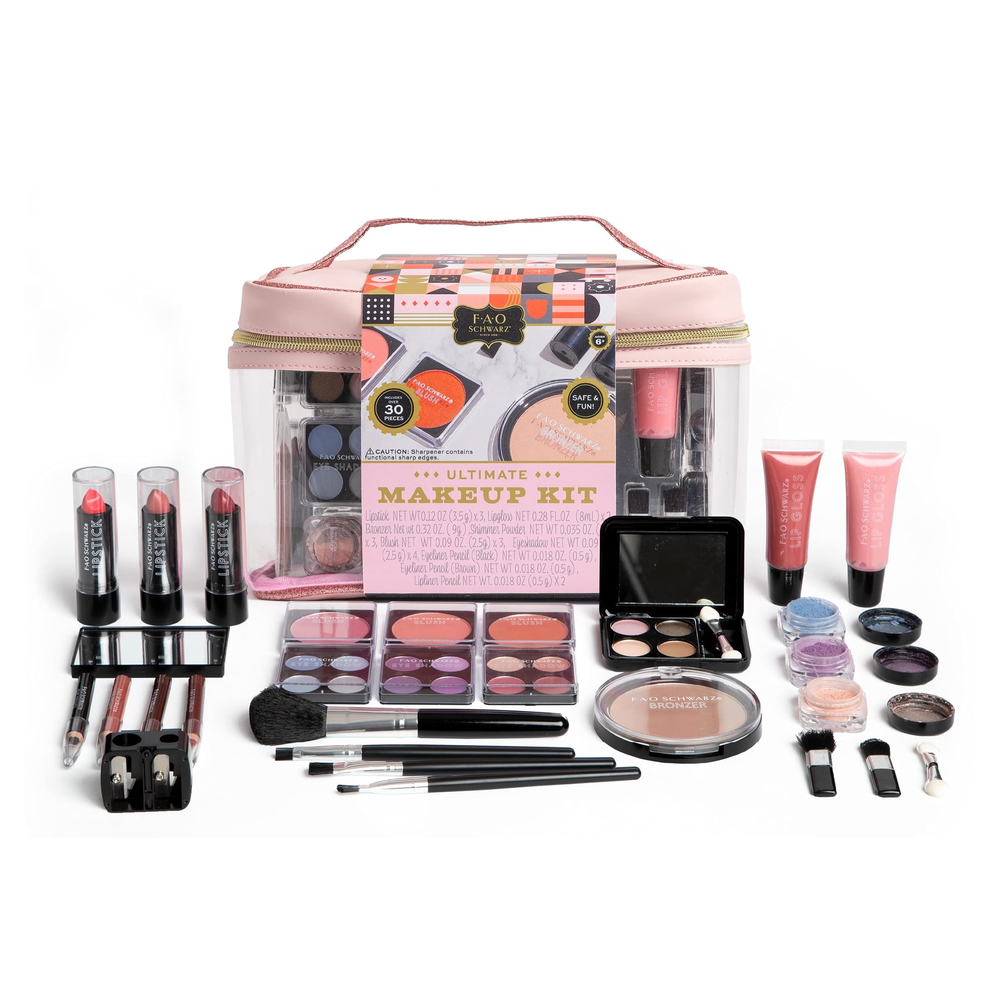 Set De Maquillaje Para Niñas Fao Schwarz Ultimate Lavable Con Estuche