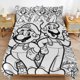 thumbnail image 1 of Super Mario 3-Piece Comforter Set for Bedroom Super Mario Bedding Set for Kids Adults Soft Microfiber Duvet Cover Set with Zipper Closure, 1 of 5