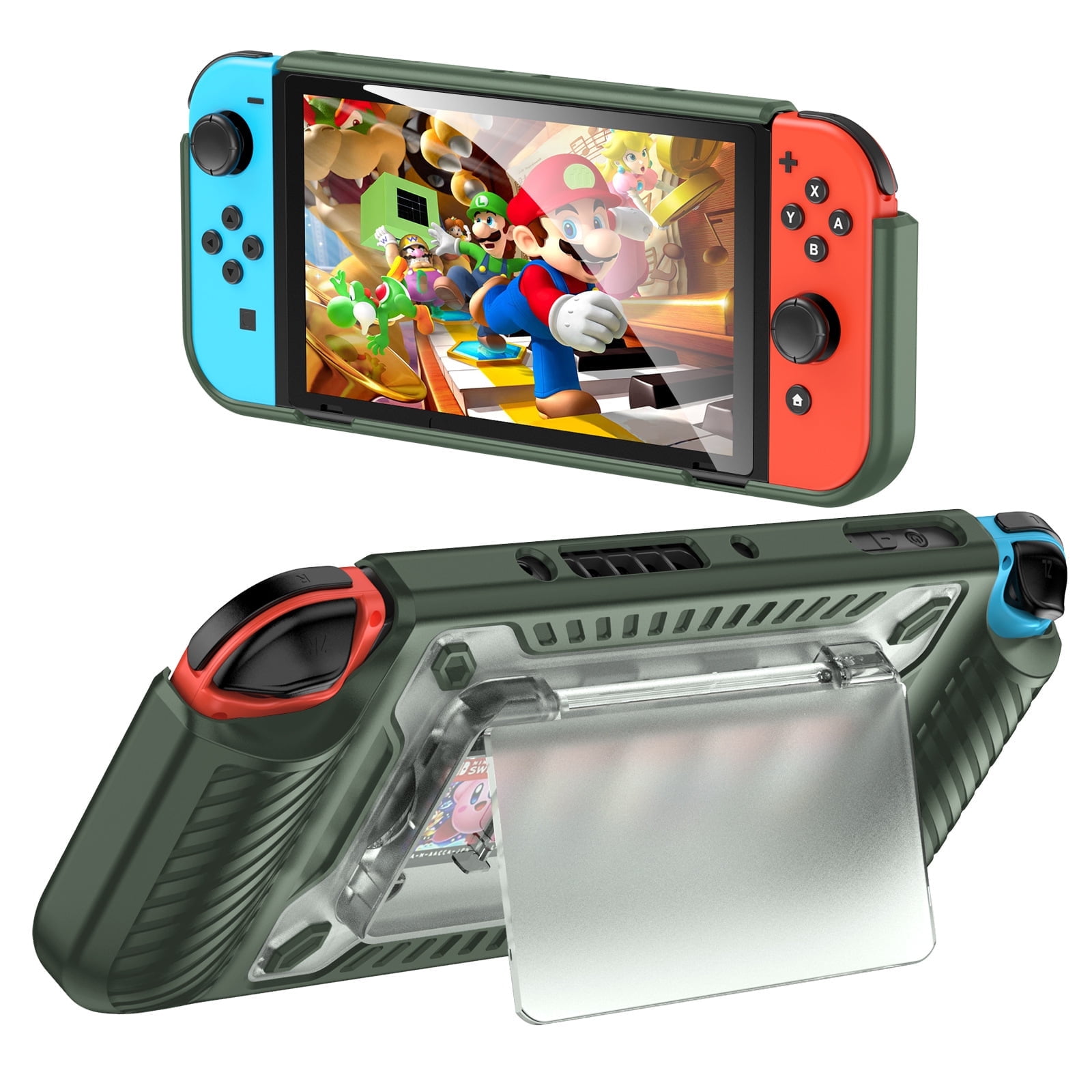 Funda Aaronmei Switch Oled Verde Oscuro