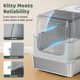 thumbnail image 2 of Caja de arena KittyLetto XL de acero inoxidable gris, 2 of 8