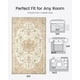 thumbnail image 5 of Alfombra de área AMADA HOMEFURNISHING lavable 90x150 cm con patrón bohemio, 5 of 7