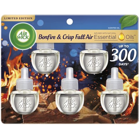 Recambio De Aceite Perfumado Air Wick Plug, 5 Unidades, Bonfire Fall Air