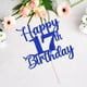 thumbnail image 2 of Decoración para tartas Kaoenla con purpurina para cumpleaños número 17, color azul, 2 of 8