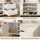 thumbnail image 5 of Rack Tv 120x30x55cm 2 Tiras 1 Puerta Melamina Homer Design Blanco, 5 of 8