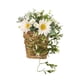 thumbnail image 3 of Corona De Cesta De Flores Para Puerta Delantera, Corona De Casa De Campo Para Decoración De Pared De Boda En Casa, Color Blanco, 3 of 5