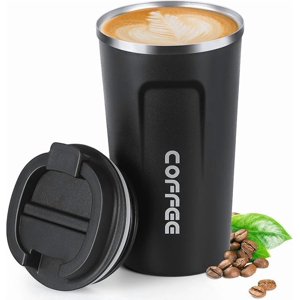 Wakeshome - Taza Coffee Vaso De Viaje Térmico Mug Acero Inoxidable 510Ml