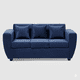thumbnail image 2 of Sofa 3 Cuerpos Kansas Felpa-Azul, 2 of 7