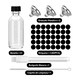 thumbnail image 3 of Pack 24 Botellas de Cristal con Tapa Mini Frascos de Vidrio 60ml Botellitas de Cristal Pequeñas Jengibre shots, 3 of 7