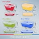 thumbnail image 5 of Juego de 4 recipientes/contenedores plegables de silicona para almacenamiento de alimentos con libre, 5 of 8