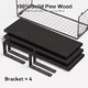 thumbnail image 3 of Repisas Flotantes de Madera Modernas X3 con Reja 100% Pino Negro, 3 of 3
