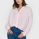 thumbnail image 3 of Blusa Mujer Cuello Camisero Lurex Rosado Corona, 3 of 5