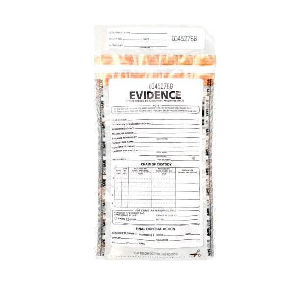 Bolsa de plástico para evidencia de escenas del crimen, 6 x 9 cm, Tamper Evident, paquete de 100
