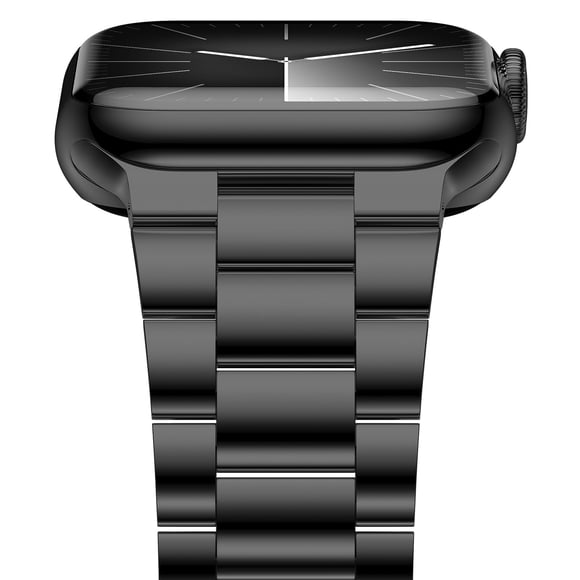 Correa de reloj iiteeology, ligera, de acero inoxidable, 46 mm, negra