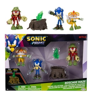 Sonic The Hedgehog - Figuras De Acción Sonic Prime Bos Cage Maze, 2.5 Pulgadas, 5 Piezas
