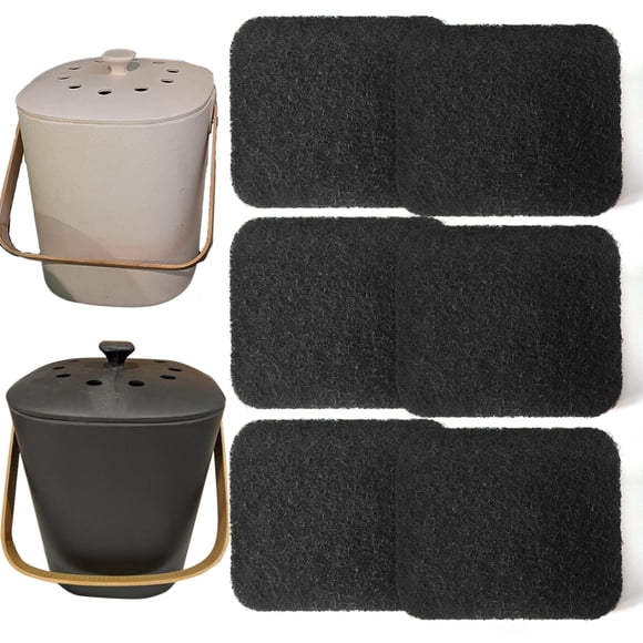 Filtros Ovalados de Carbón Activado para Contenedor de Compost PurifyLogix Paquete de 6