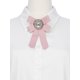 thumbnail image 4 of INSPIRE CHIC Broche de Cinta para Mujer Elegante Corbata de Lazo con Diamantes de Imitación para Vestido de Uniforme Rosa, 4 of 5