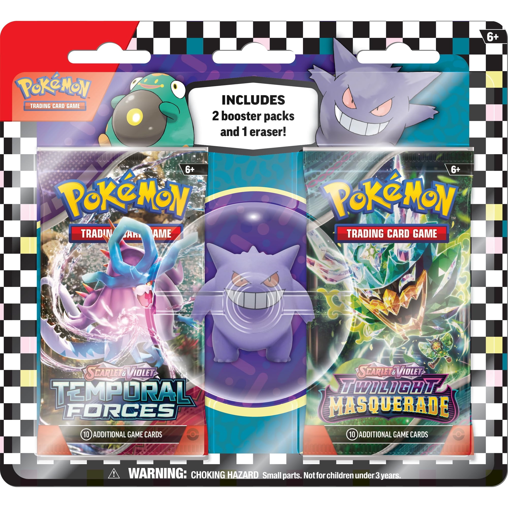 Pokémon TCG Blíster con borrador de Gengar y 2 sobres booster