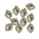 thumbnail image 2 of 10pcs Rhinestone Flat Back Beads Button Scrapbook Embellment Ab Color, 2 of 3