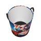 thumbnail image 3 of Harley Quinn Cesta de lavandería de gran capacidad redonda con asa, bolsa para ropa sucia plegable, almacenamiento para dormitorio, baño y lavadero 44x35 cm, 3 of 6