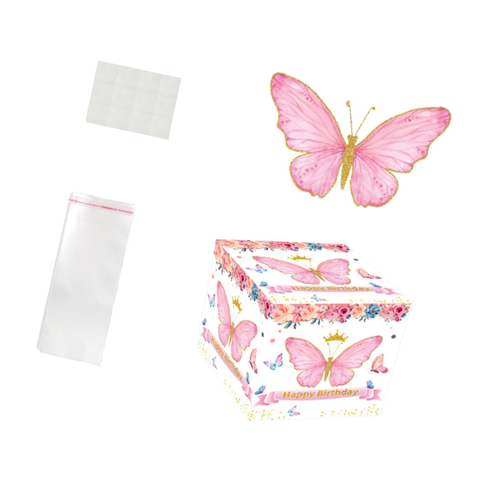 Bothyi - Cajón De Dinero Para Cumpleaños, Cajas De Regalo Para Dinero En Efectivo Con Extracción Para Adultos, Hombres, Mariposa