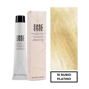 Care Code - Tintura Profesional Permanente 100Ml Rubio Platino 10 + Oxigen 150 Ml 20 Vol
