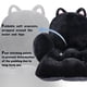 thumbnail image 4 of Cojín para Silla QYA Gato Negro de Peluche 43x42 cm Asiento Suave, 4 of 7
