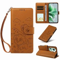 Funda Billetera Foxdock Compatible Con Oppo Reno 11 5G, Diseño Perrito Tierno, Ranuras Para Tarjetas Y Soporte Plegable