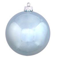 Bola Azul Brillante De Ornament Vickerman De 8 Cm, Plástico Irrompible