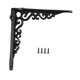 thumbnail image 2 of Soporte De Estante Decorativo De Dise?o Antiguo, Soporte De Esquina Negro, Soporte De Hierro Fundido, Estilo B, 2 of 5