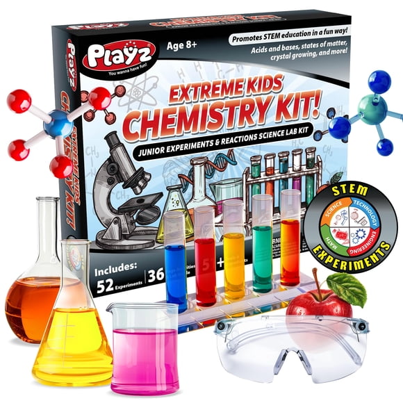 Set de química Playz 52 Extreme Kids con más de 51 herramientas para niños de 8 a 12 años