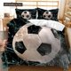 thumbnail image 1 of v1109 Bed Sheets Football Duvet Cover Set Soccer With Fire Abstract Concept Art Design Ball Bedding Set Double Queen King Polyester Qulit Cover 3-Piece Bedding Set (1 Duvet Cover + 2 Pillow Shams) Bed, 1 of 5