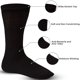thumbnail image 3 of Calcetines Diabéticos Creswell 13-15 (6 pares) Negro, 3 of 9