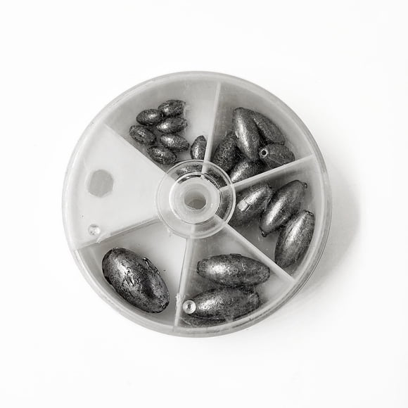 Set de Plomos para Pesca con 5 Pesos y Tamaños Distintos