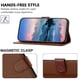 thumbnail image 2 of Funda Cartera para iPhone 16 Pro Max Tarjetero Soporte Magnético y Correa Marrón, 2 of 5