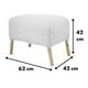 thumbnail image 2 of Pouf Petrum Isidora Blanco Piel Sintética 62x42x42 cm, 2 of 3