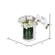 thumbnail image 3 of Orquídea blanca artificial Vickerman, maceta de vidrio de 11 pulgadas, 3 of 4