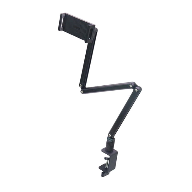 Soporte para tableta y portátil, plegable, versátil y resistente, soporte para teléfono, soporte de escritorio para estudio de audio, radio, podcast y