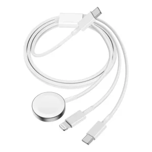 Impormaipu - Cargador De Celular Inalambrico 3 En 1 Usb Magnetico Y Compatible Iphone Y Iwatch Carga Rapida 3A 30W Smartphone Android Para Iphone Pared Casa Redondo