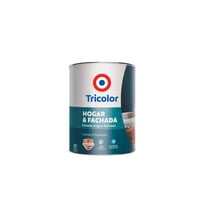 Tricolor - Esmalte Al Agua Satinado Hogar Y Fachada 900Ml Blanco Perfecto