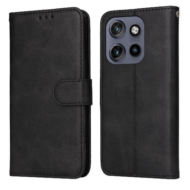 Funda Billetera para Motorola Edge 50 Neo 5G con Porta Tarjetas y Soporte Ajustable Negro