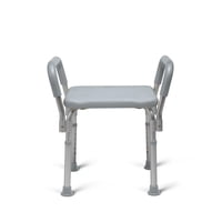 Silla De Ducha Medline Sin Respaldo Con Brazos, 160-210 Cm, Gorra De 160 Kg.