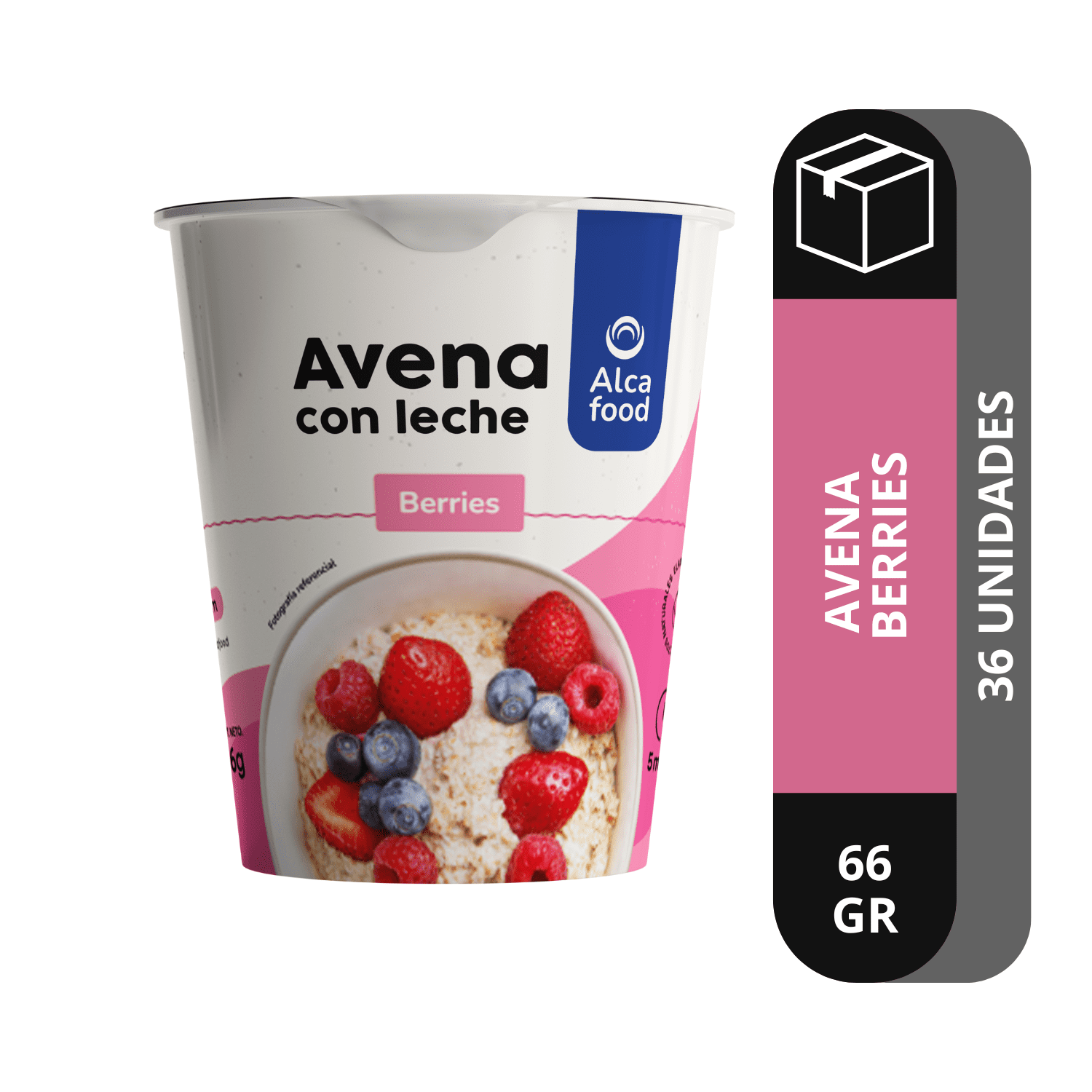 Alcafood - Vasos De Avena Berries 36x 66 Gr