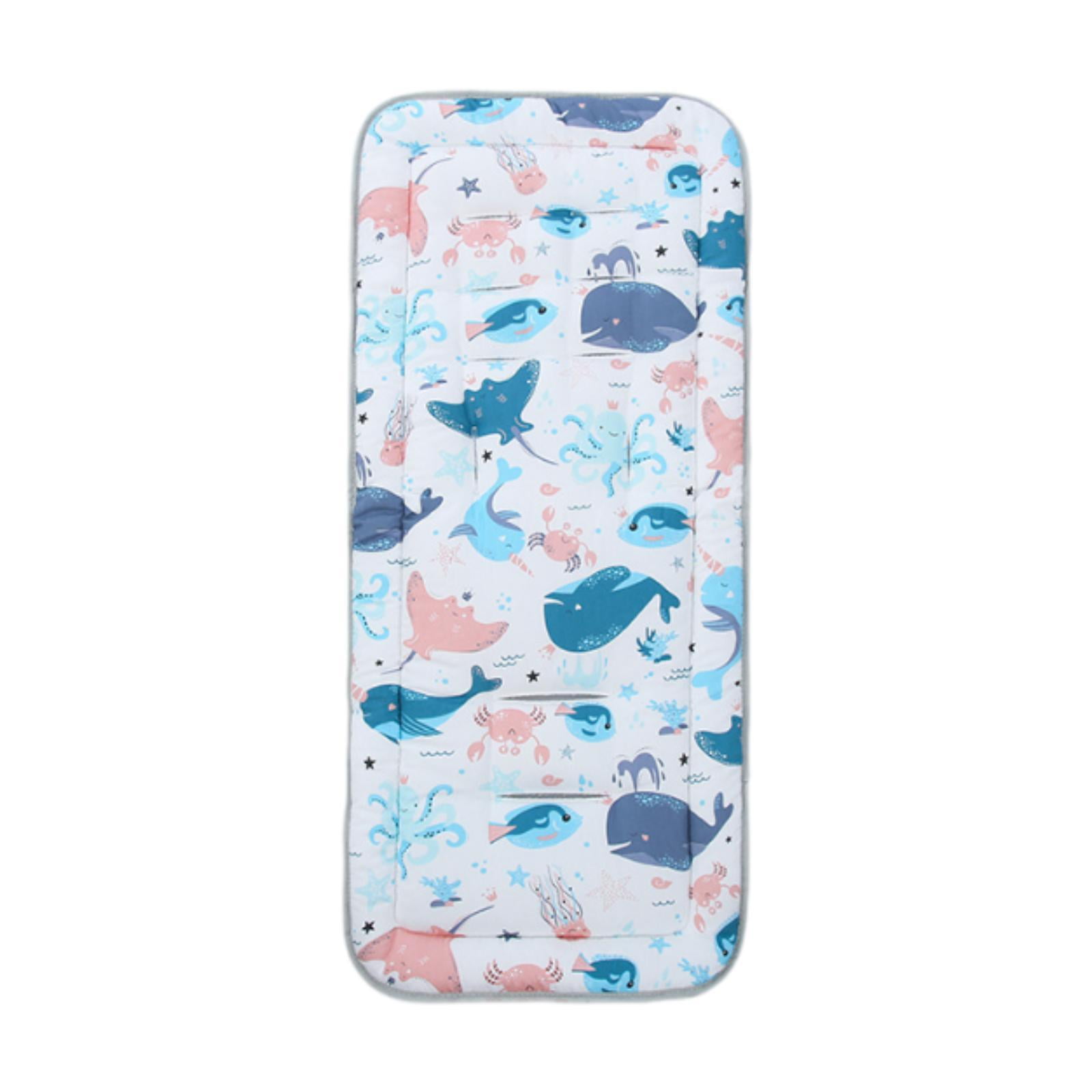 Bothyi - Cojín Para Cochecito De Niños, Cómodo Tapete Para Cochecito De Recién Nacidos, Para Bebés, Bebés, Vida Marina