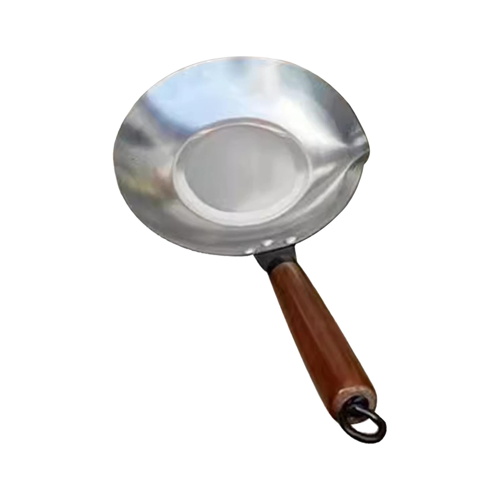 Magideal - Sartén Para Azúcar, Olla Para Derretir Queso, Wok Con Mango De Madera, Sartén De Metal Para Inmersión De Azúcar, Sartén Para Derretir Haws Confitados, Acero Inoxidable