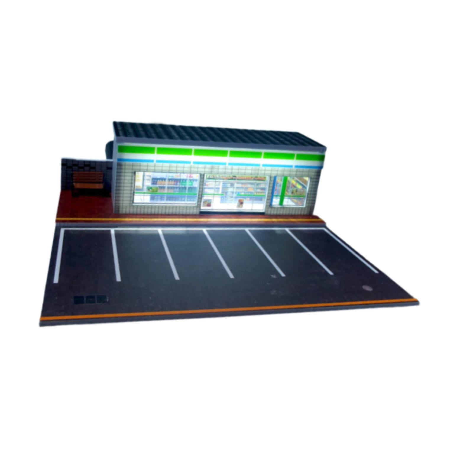 Bothyi - 1:64 Estacionamiento Con Iluminación Garaje Para Vehículos Vitrina Para Modelos De Autos Diseño B