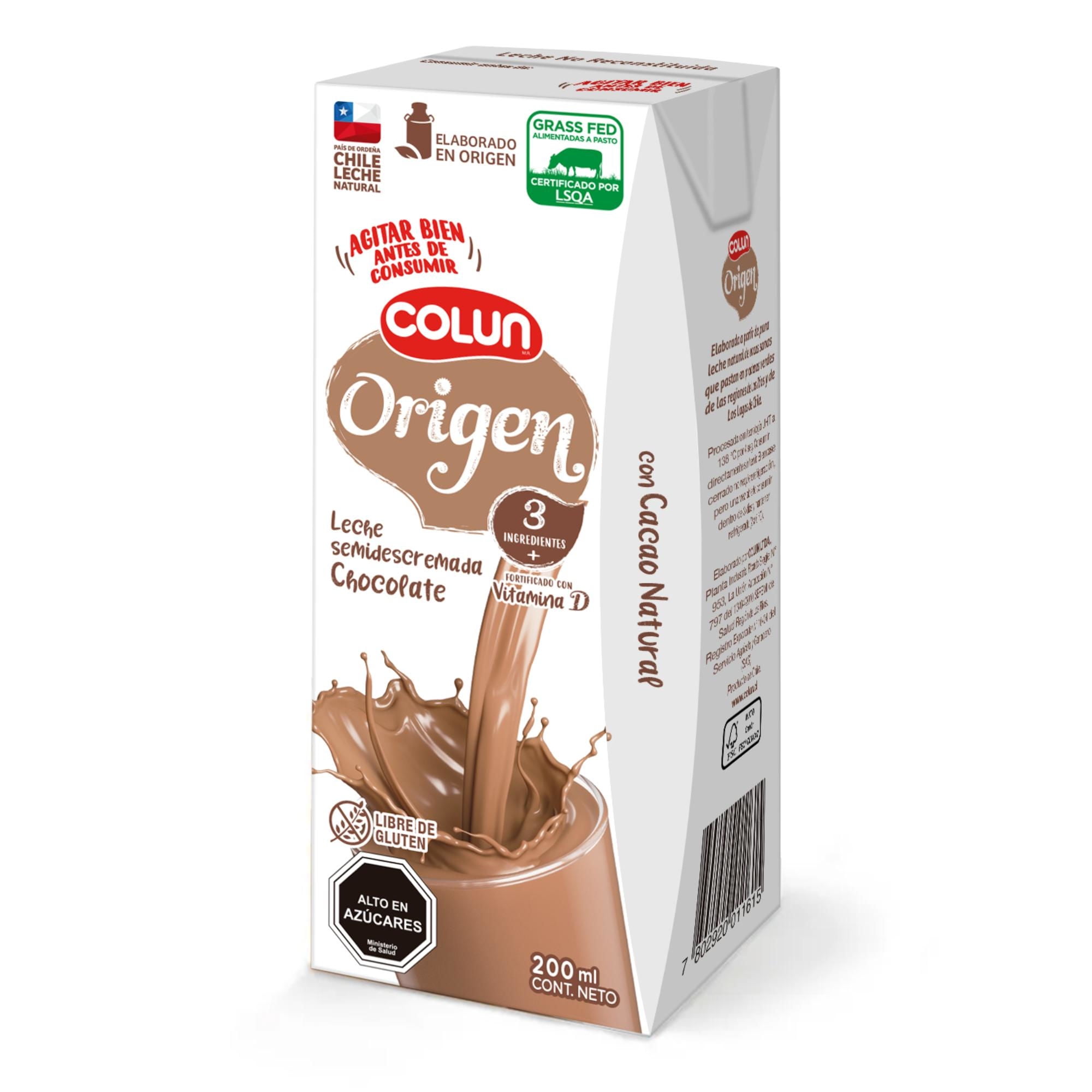 Leche Origen Chocolate 200 ml Colun