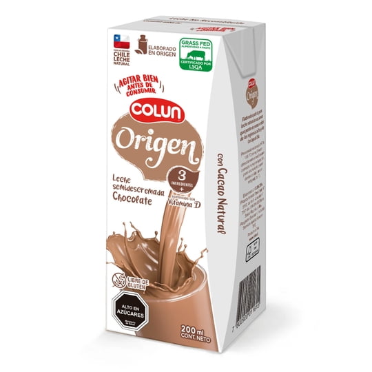 Leche Origen Chocolate 200 ml Colun